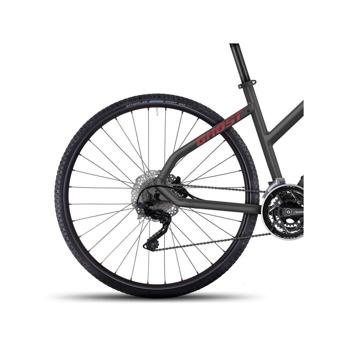 Ghost Square Cross 6 W, urban grey/neon red/night black - Bild 4