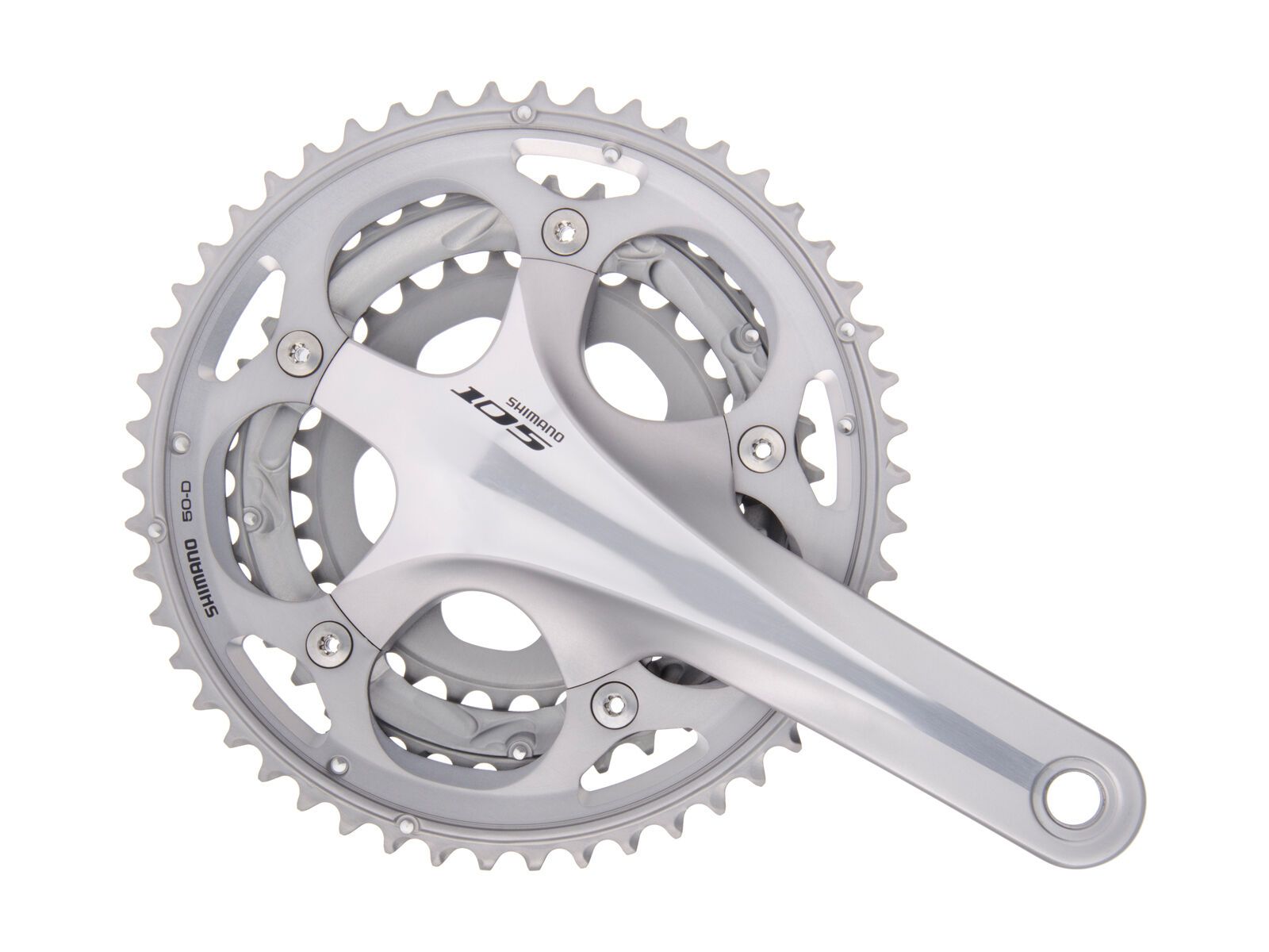 Shimano Kurbelgarnitur 105 FC-5703 3x10 - 50/39/30, silber - Bild 1