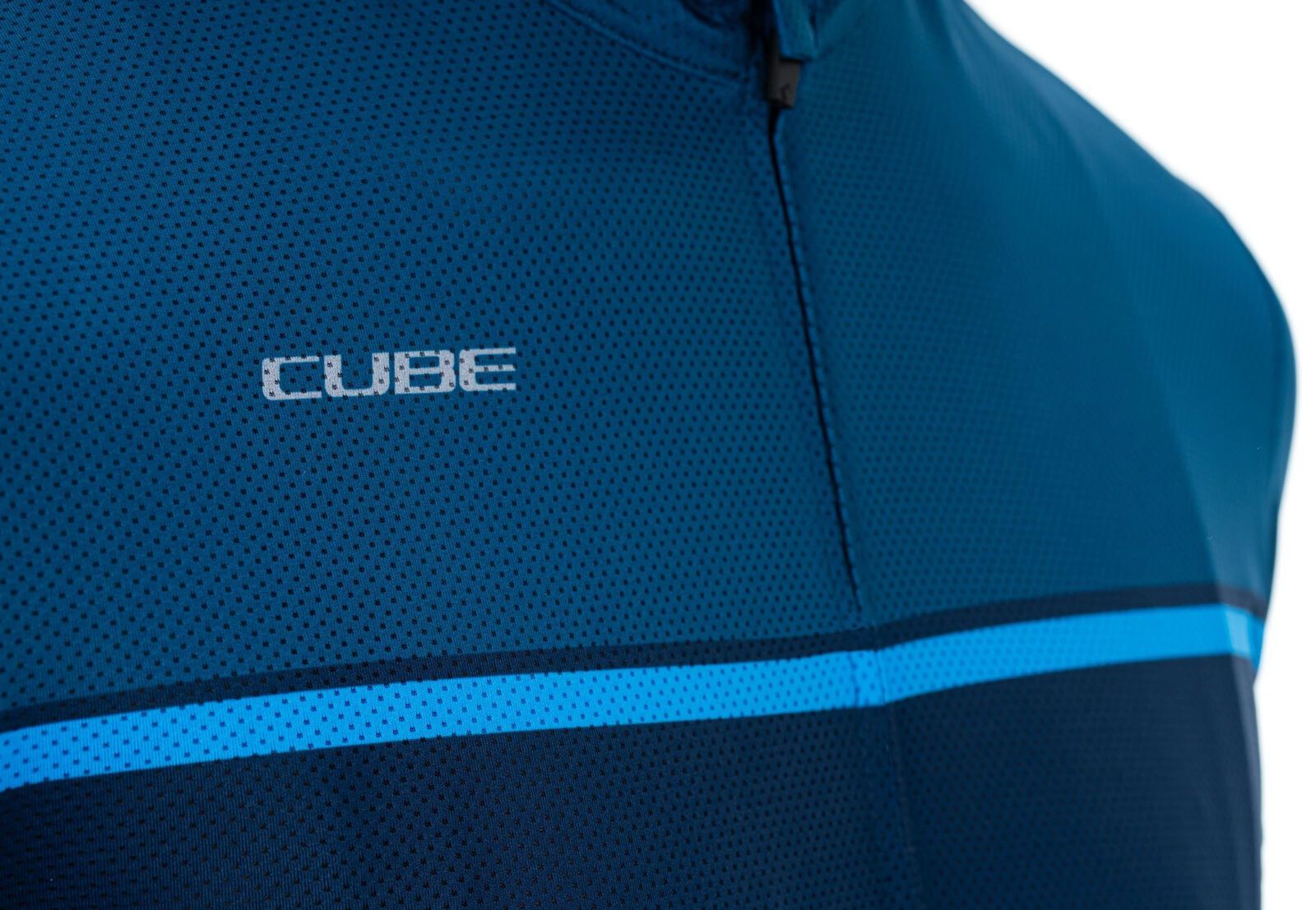 Cube ATX Trikot Full Zip kurzarm, blue - Bild 4