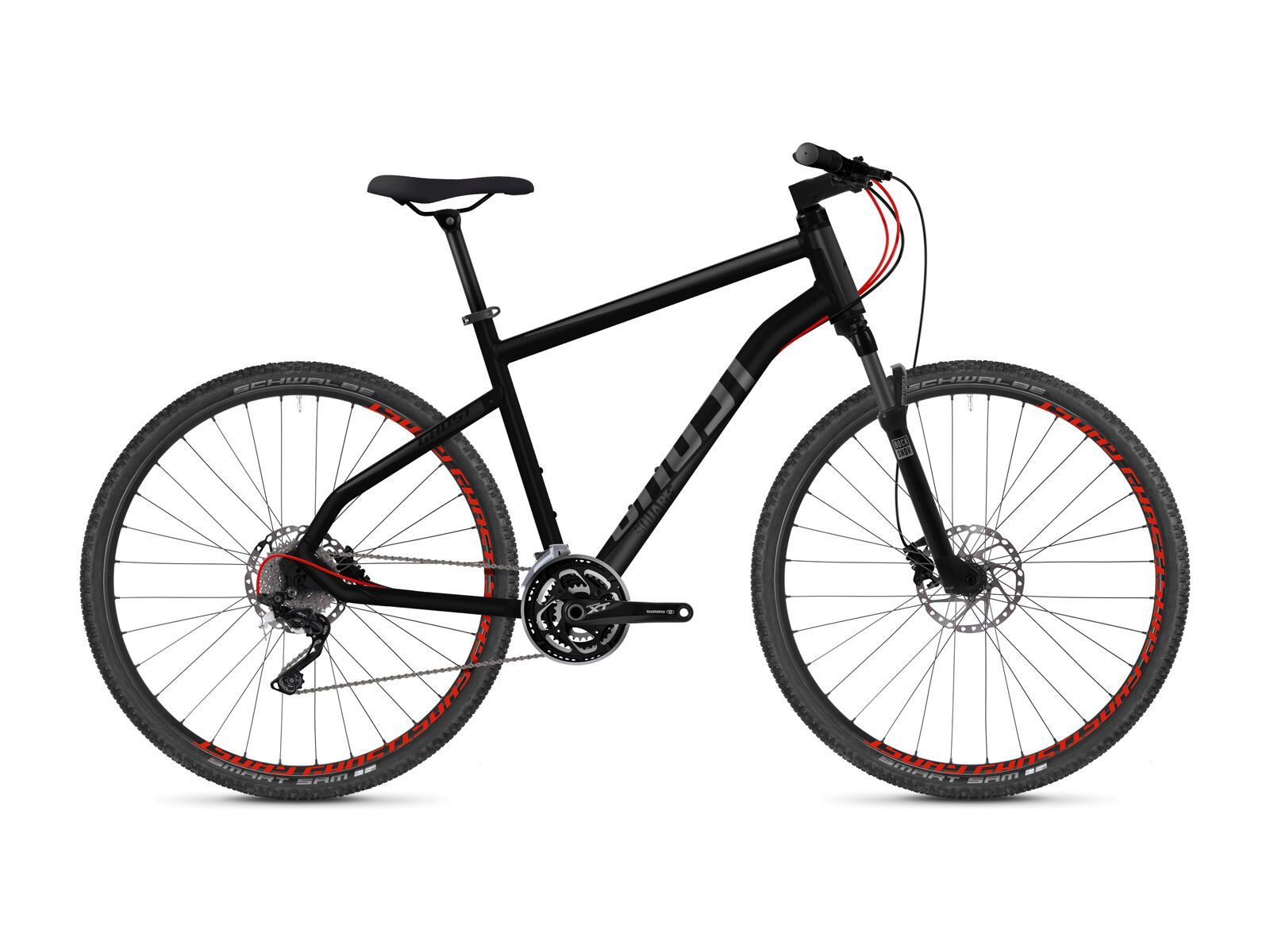 Ghost Square Cross 7.8 AL, night black/titanium gray/neon red - Bild 1