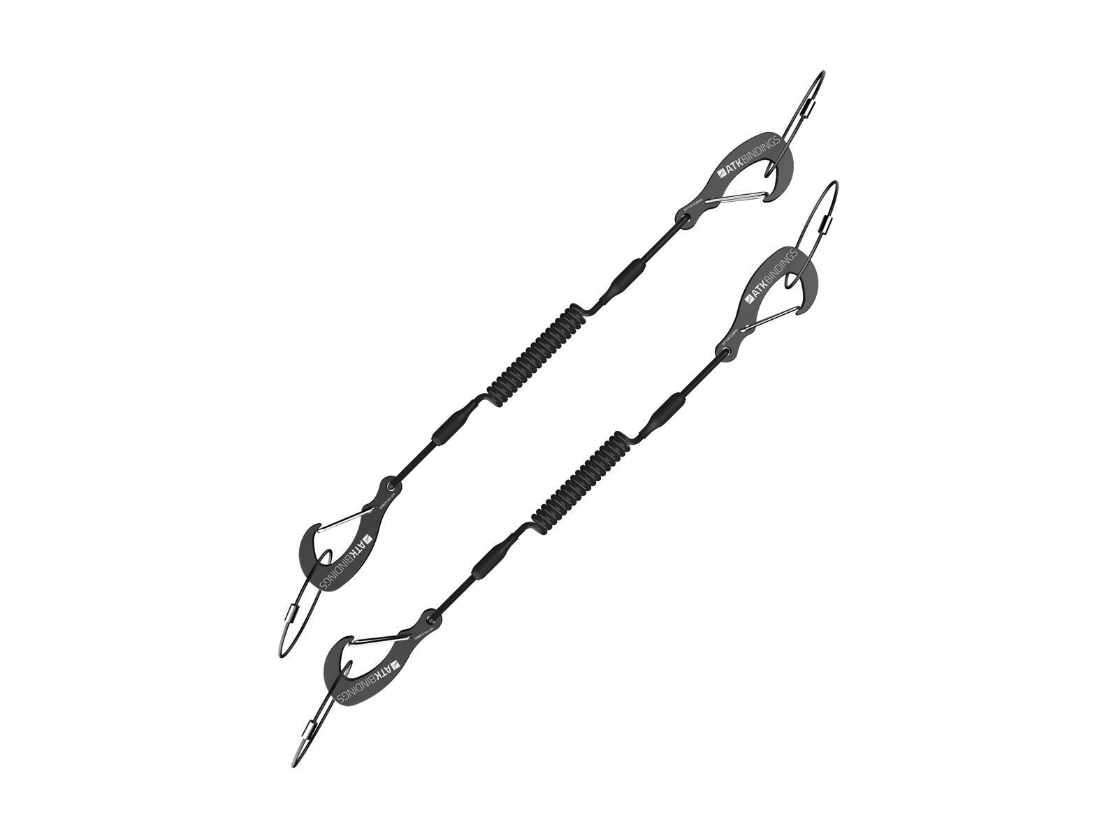 ATK Kevlar Core Leash Double Carabiner, black - Bild 1