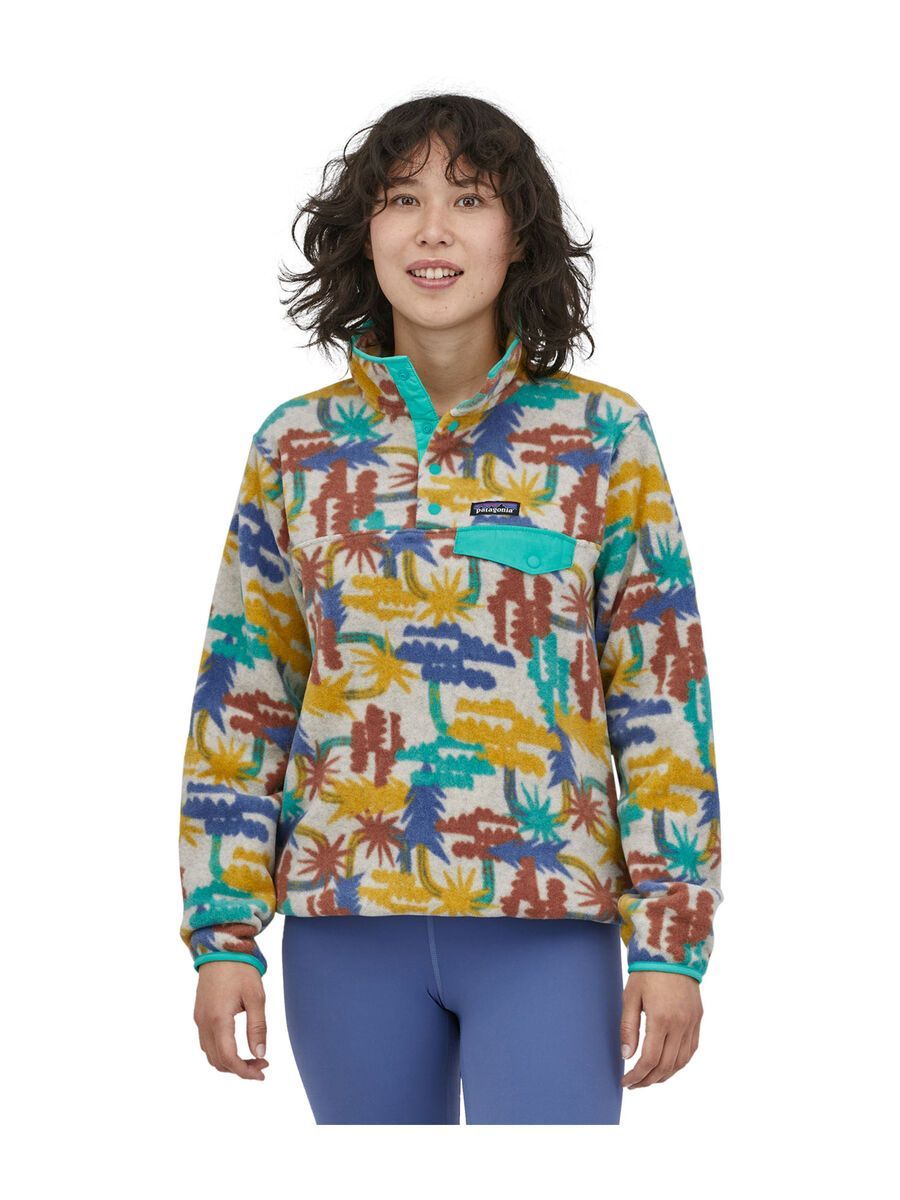 Patagonia Women's Lightweight Synchilla Snap-T Pullover Tree Connection Big, fresh teal - Bild 2