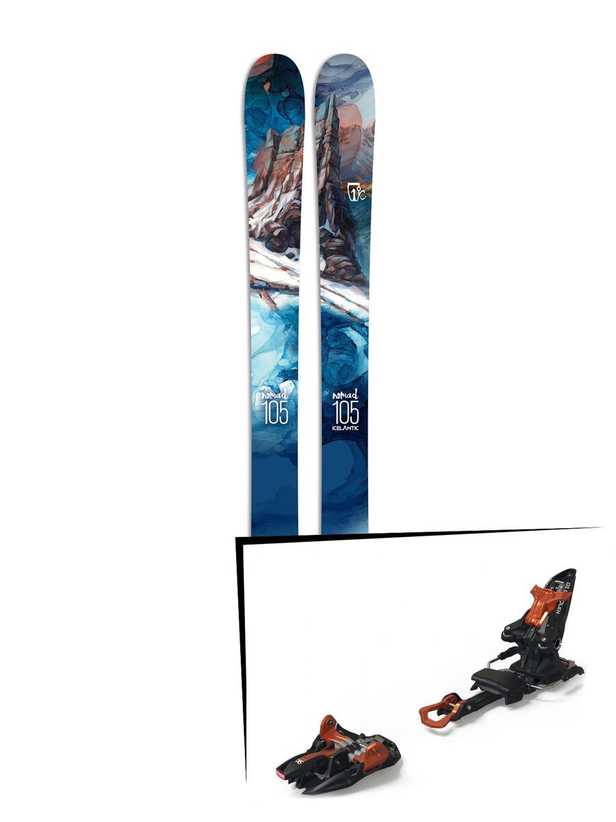 Set: Icelantic Nomad 105 2017 + Marker Kingpin 10 (2319334) - Bild 1