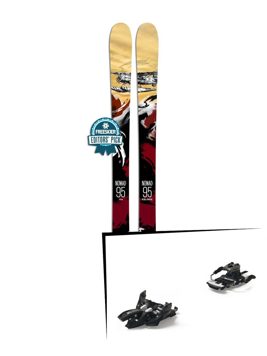 Set: Icelantic Nomad 95 2018 + Marker Alpinist 9 Long Travel black/titanium - Bild 1