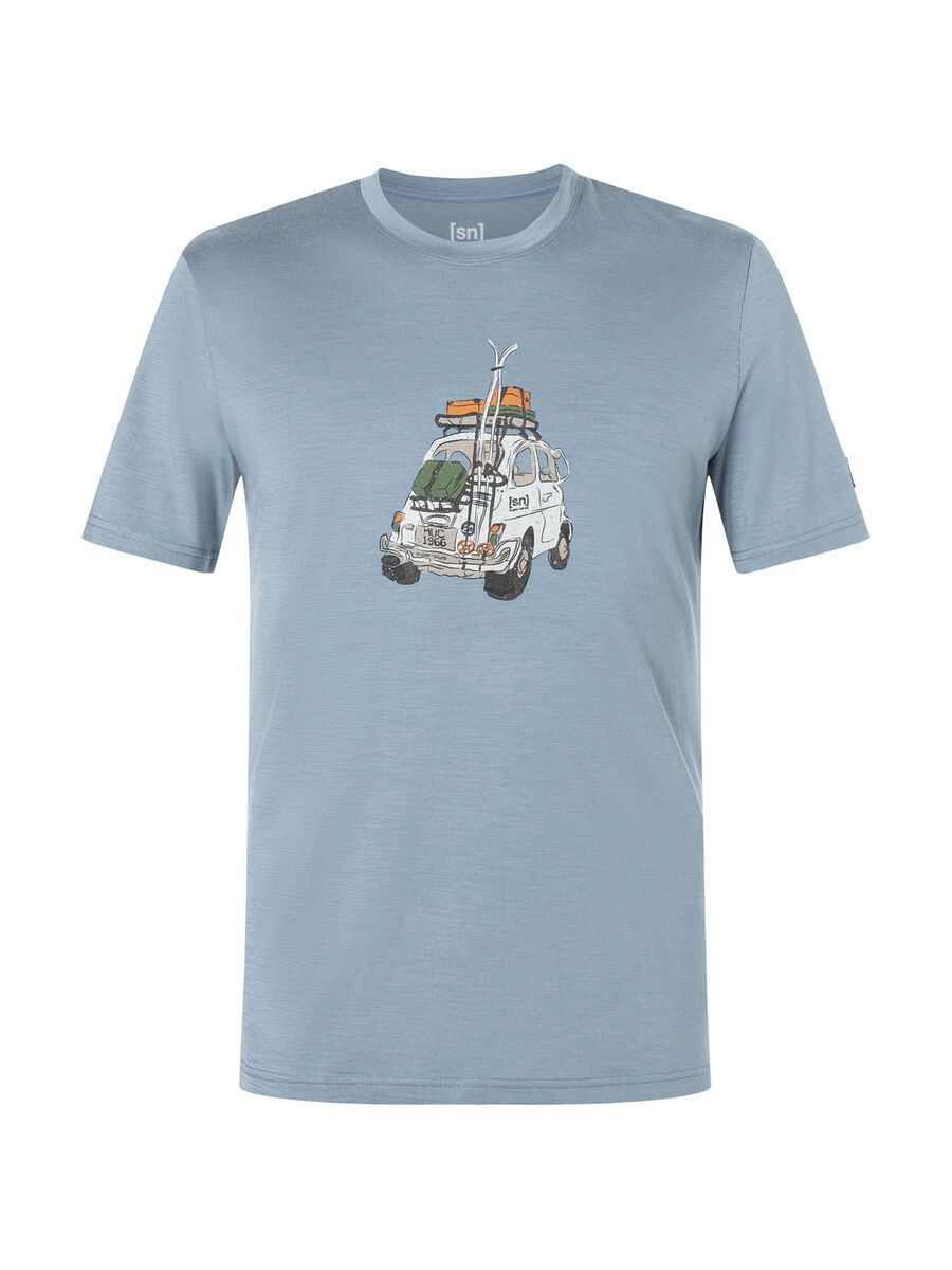 super.natural Carski Tee Herren, flint stone/various - Bild 1