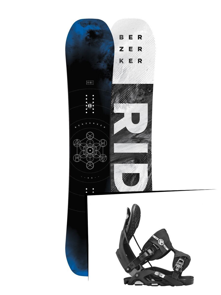 Set: Ride Berzerker 2017 + Flow Nexus 2017, black - Snowboardset - Bild 1