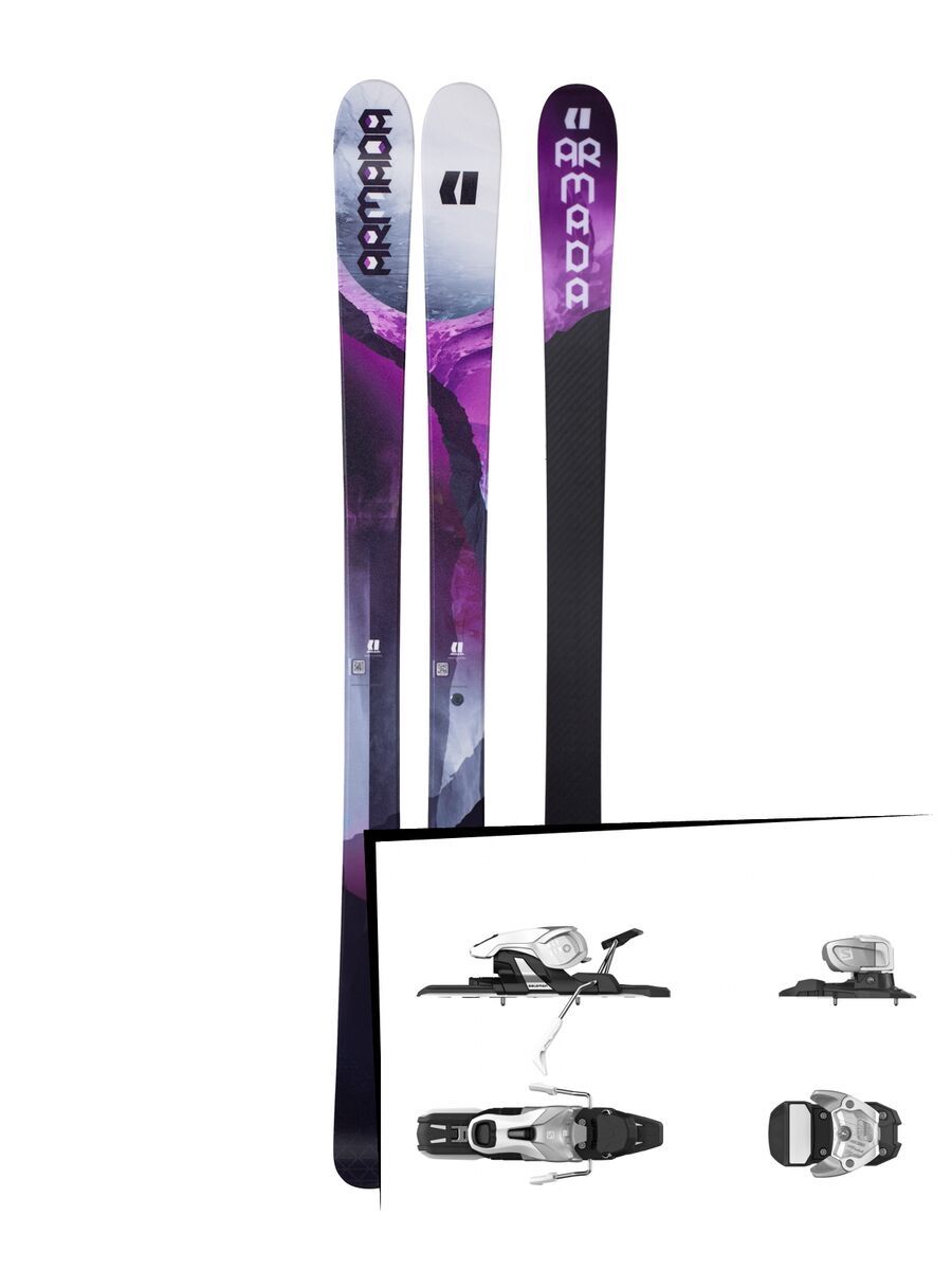 Set: Armada Victa 87 Ti 2018 + Salomon Warden 11 silver/white - Bild 1