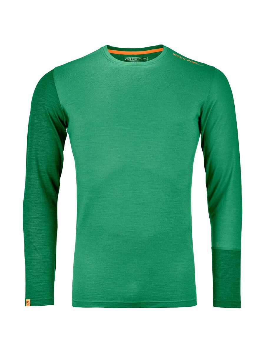 Ortovox 185 Merino Rock'n'Wool Long Sleeve M, irish green - Bild 1