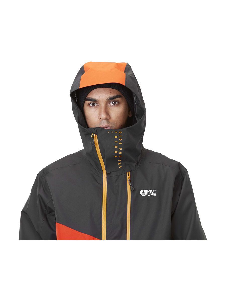 Picture Alpin Jacket, black/pumpkin red - Bild 13