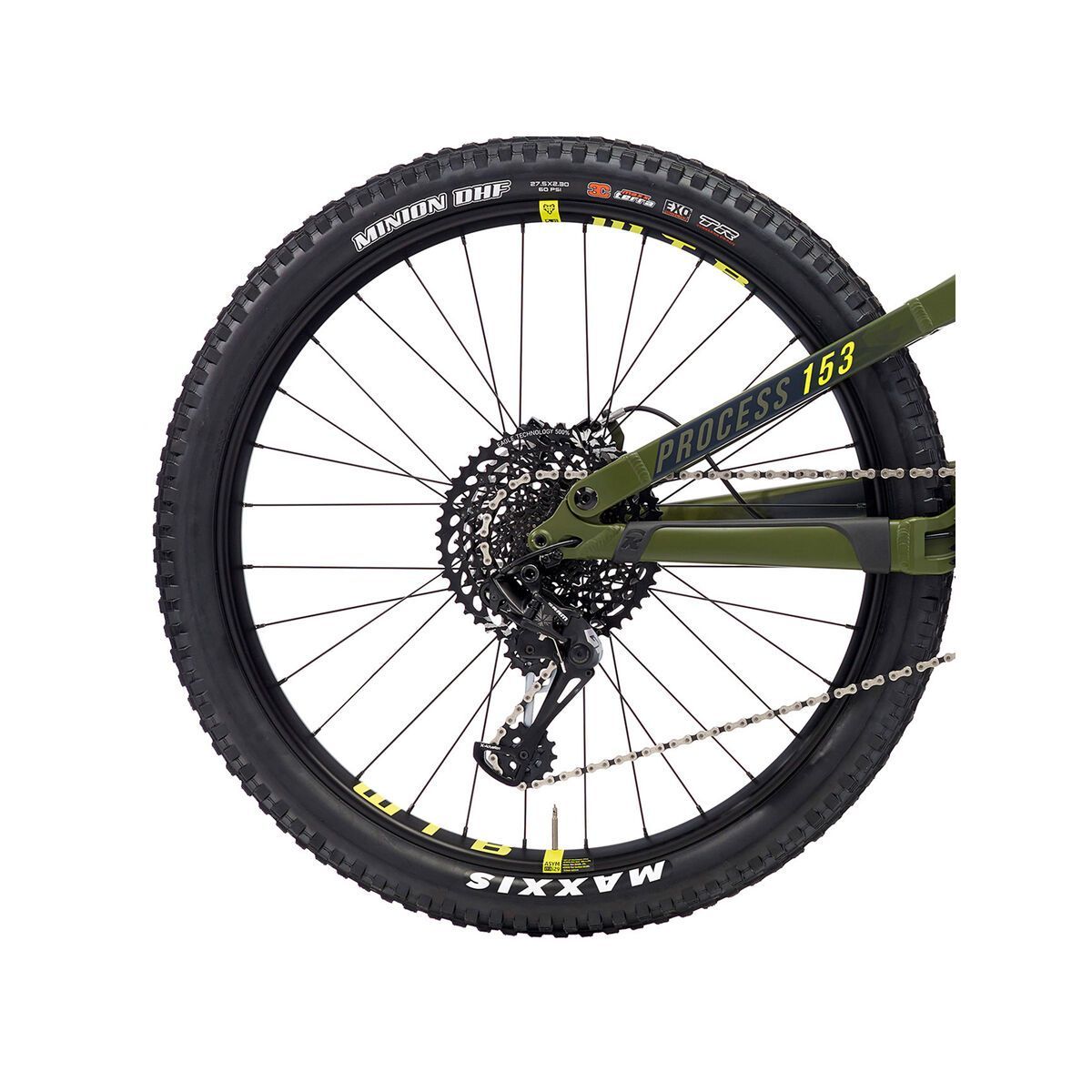 Kona Process 153 AL/DL 27.5, matt olive w/ charcoal & yellow decals - Bild 5