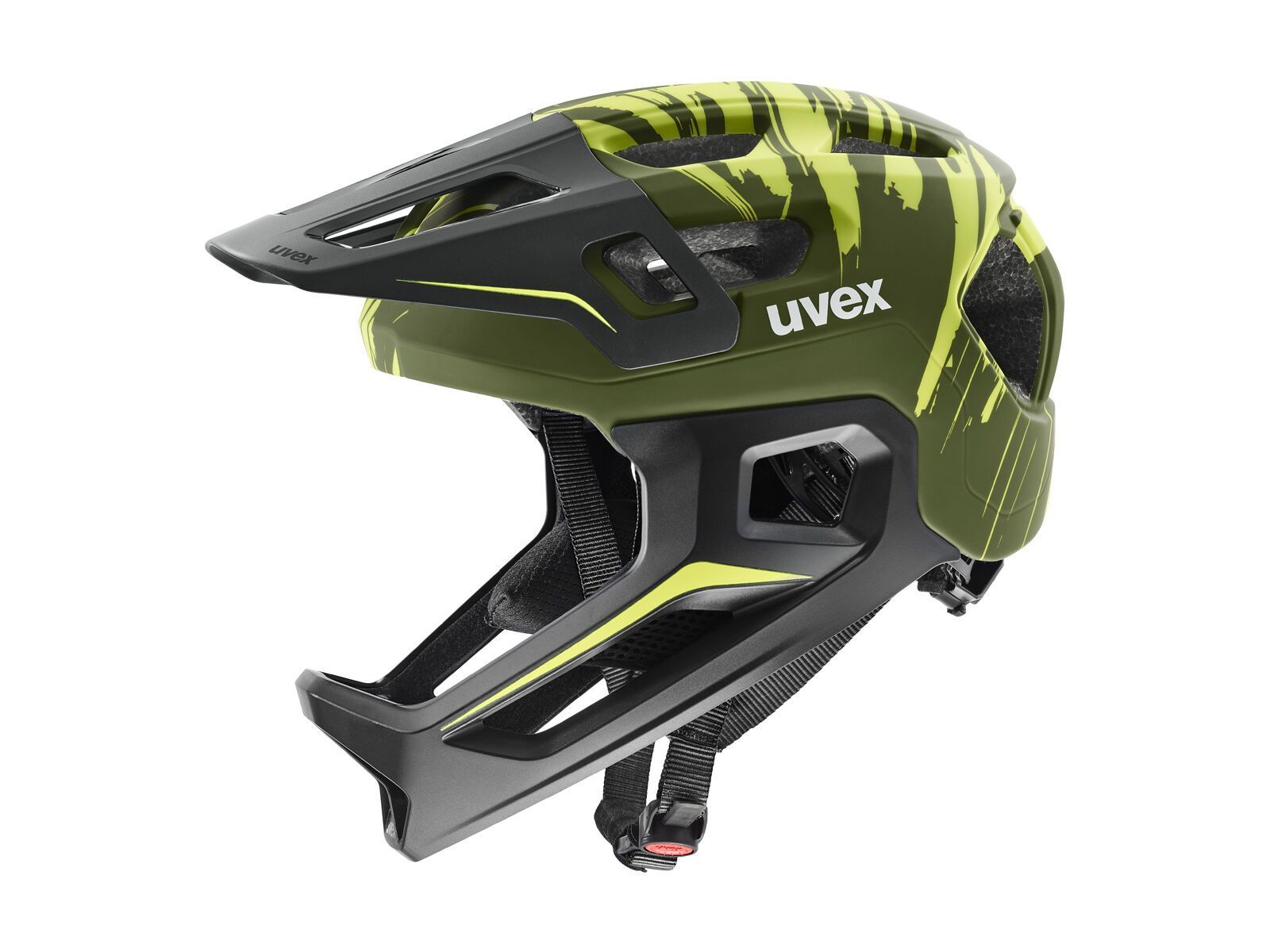 uvex react jr. fullface, dark olive matt - Bild 1