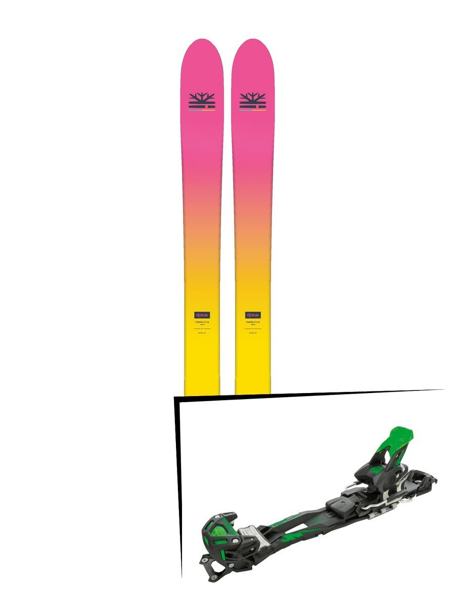Set: DPS Skis Yvette 112 RP2 Foundation 2018 + Tyrolia Adrenalin 16 solid black flash green - Bild 1