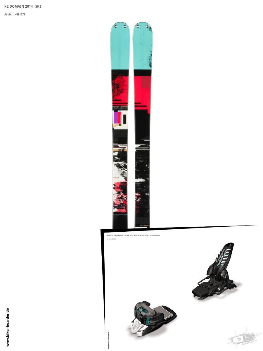 K2 SKI Set: Domain 2014 + Marker Griffon 13 - Bild 1