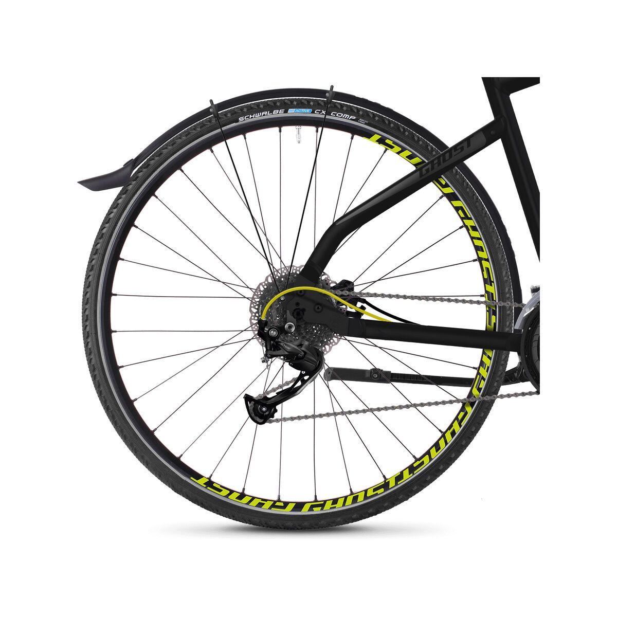 Ghost Square Cross X 3.8 AL, night black/titanium gray/neon yellow - Bild 4