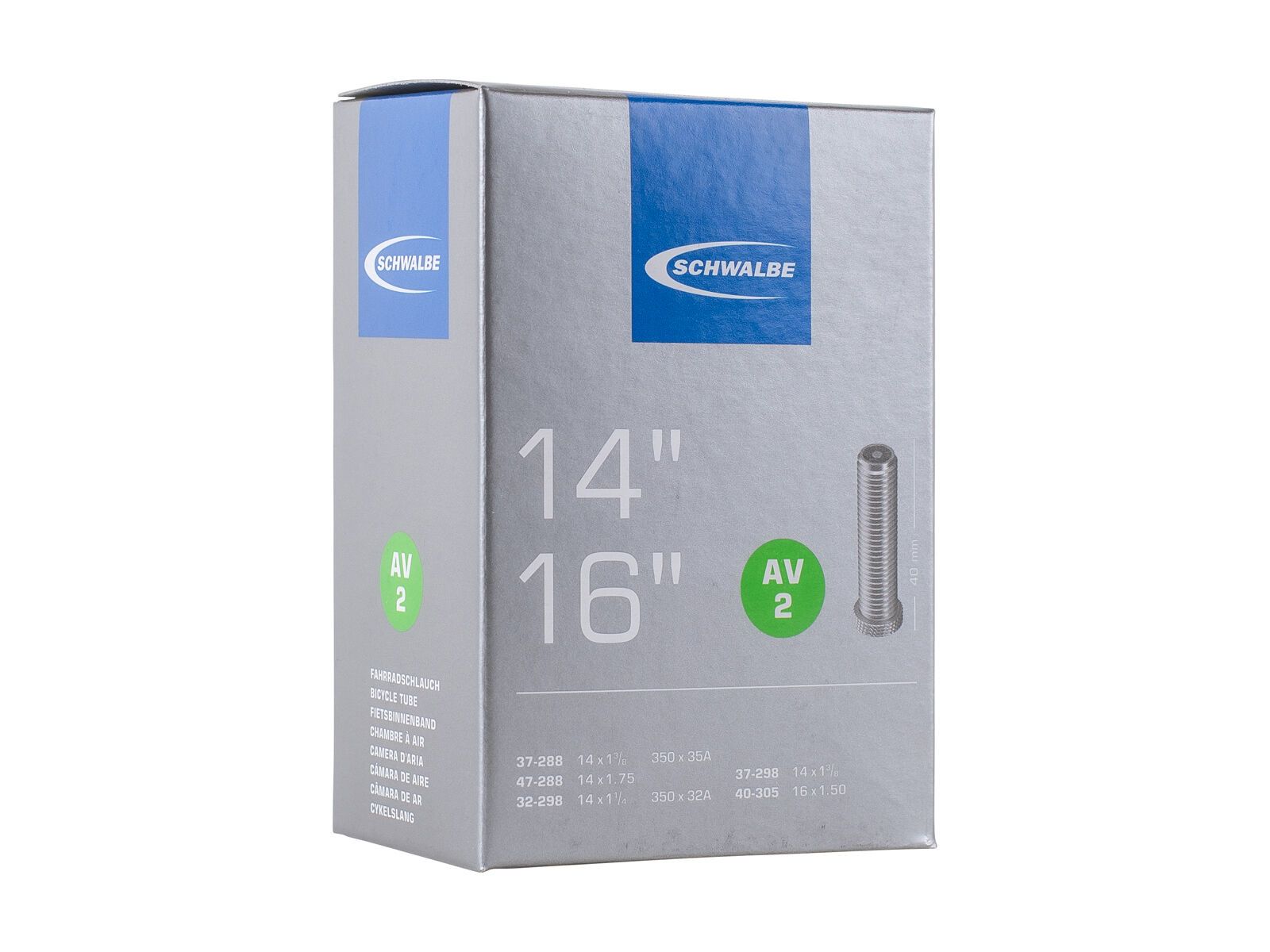 Schwalbe Schlauch AV 2 - 14/16 / 1.25-1.75 - Bild 1