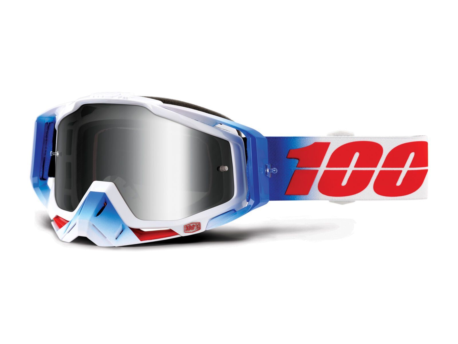 100% Racecraft inkl. Wechselscheibe, fourth/Lens: mirror silver, clear - Bild 1