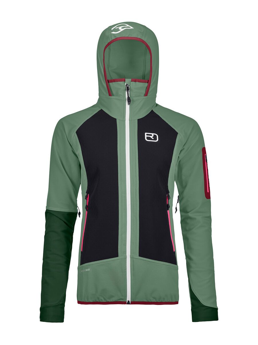 Ortovox Merino Naturtec Light Col Becchei Jacket W, green isar - Bild 1