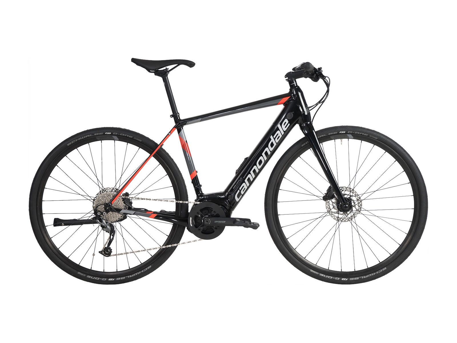 Cannondale Quick Neo, jet black w/ acid red, charcoal gray and fine silver - gloss - Bild 1