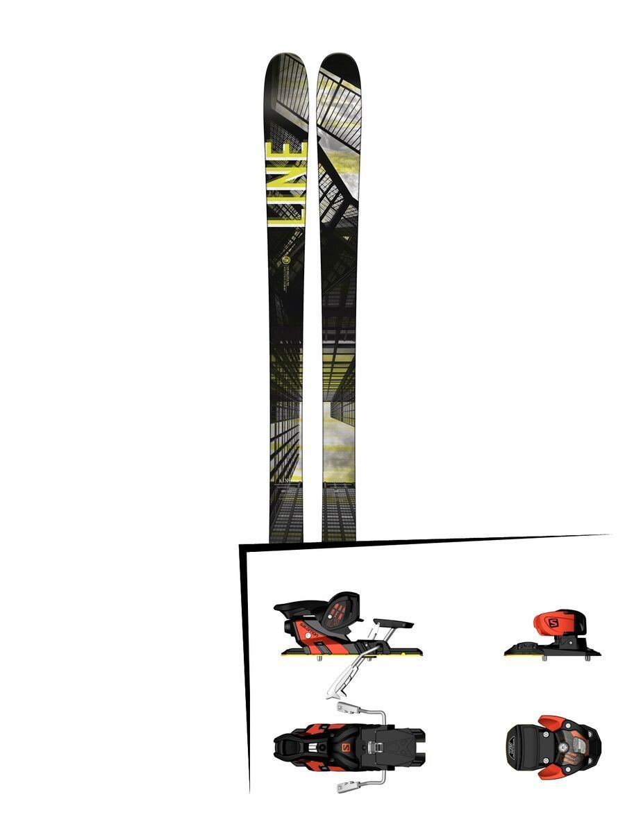 Set: Line Tom Wallisch Pro 2018 + Salomon Warden MNC 13 white/black/orange - Bild 1