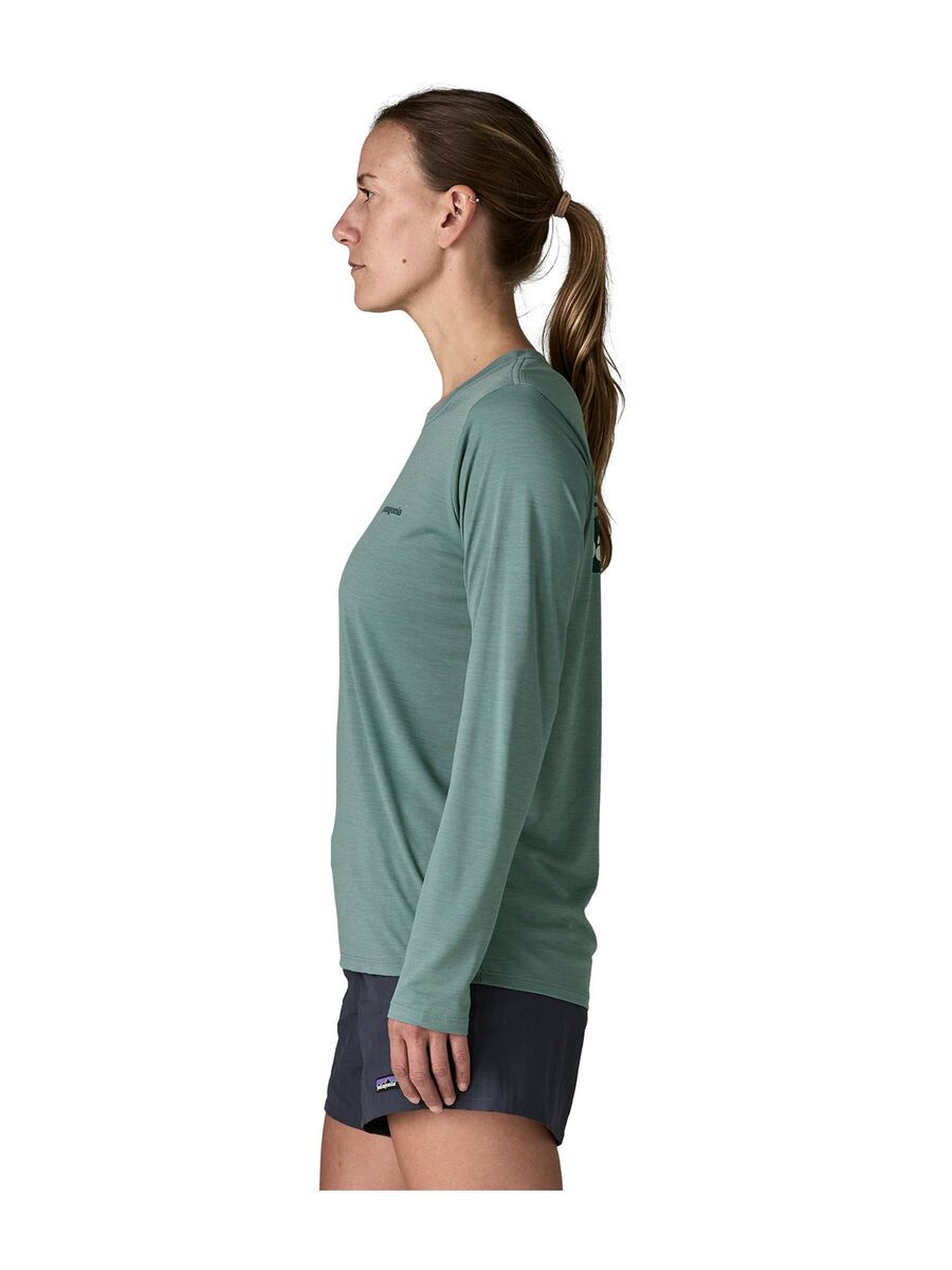 Patagonia Women's Long-Sleeved Capilene Cool Daily Shirt - Boardshort Logo, blue sage/light blue sage x-dye - Bild 4