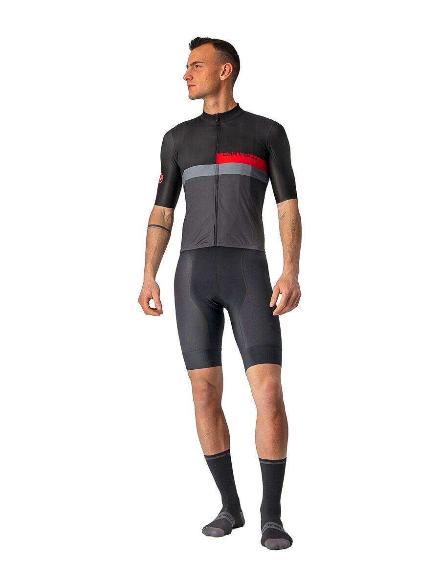 Castelli A Blocco Jersey, light black/red-drark gray - Bild 3