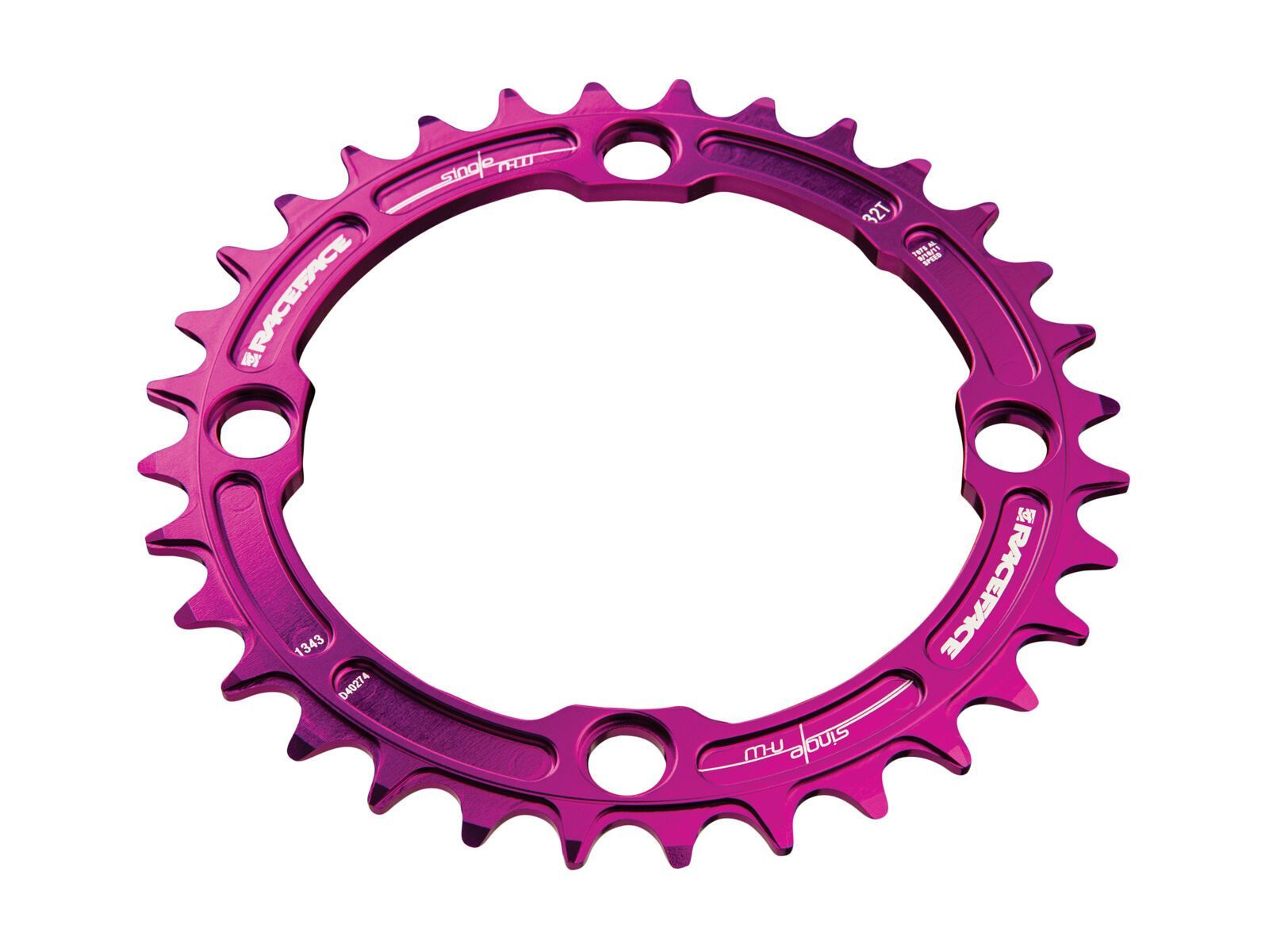 Race Face Single Ring Narrow Wide - LK 104, purple - Bild 2