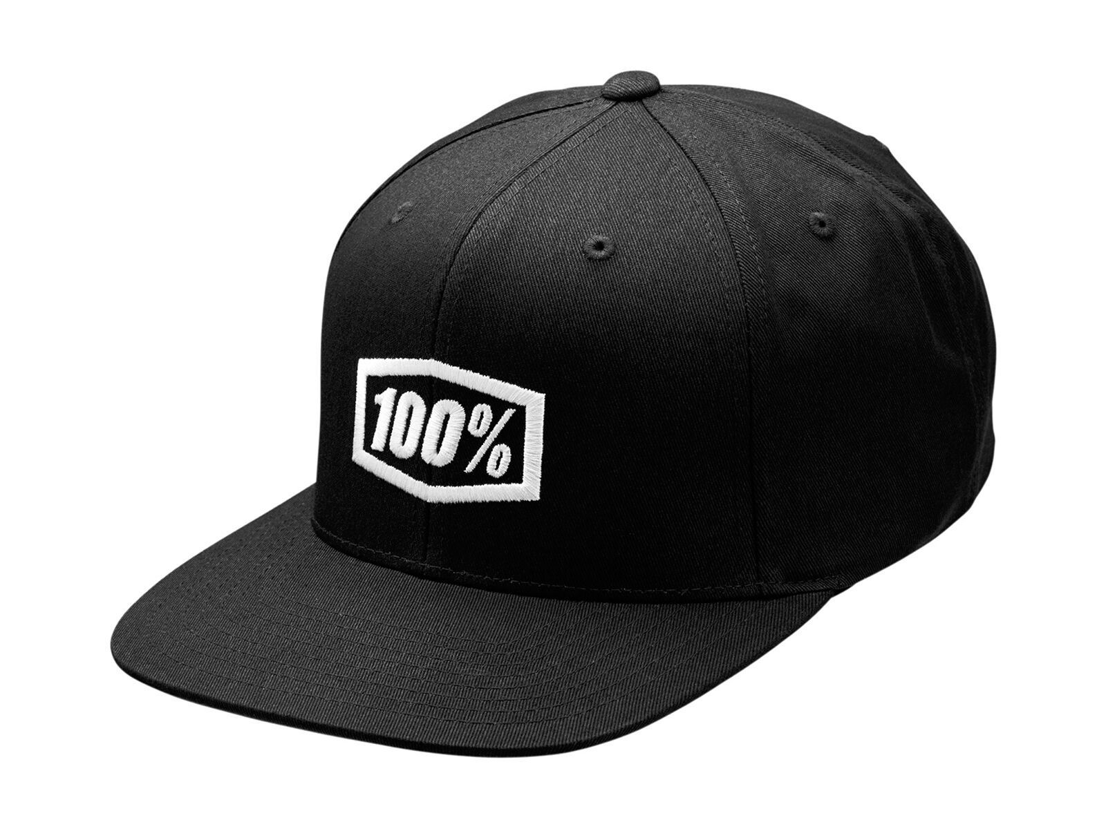 100% Icon AJ Fit Snapback Hat, black - Bild 1