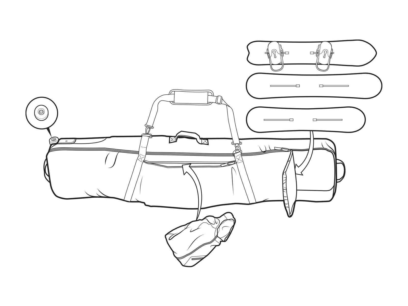 Burton Wheelie Gig Bag, true black - Bild 2