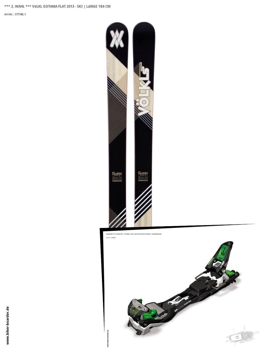 Völkl Set: Gotama 2013 + Marker F12 Tour EPF - Bild 1