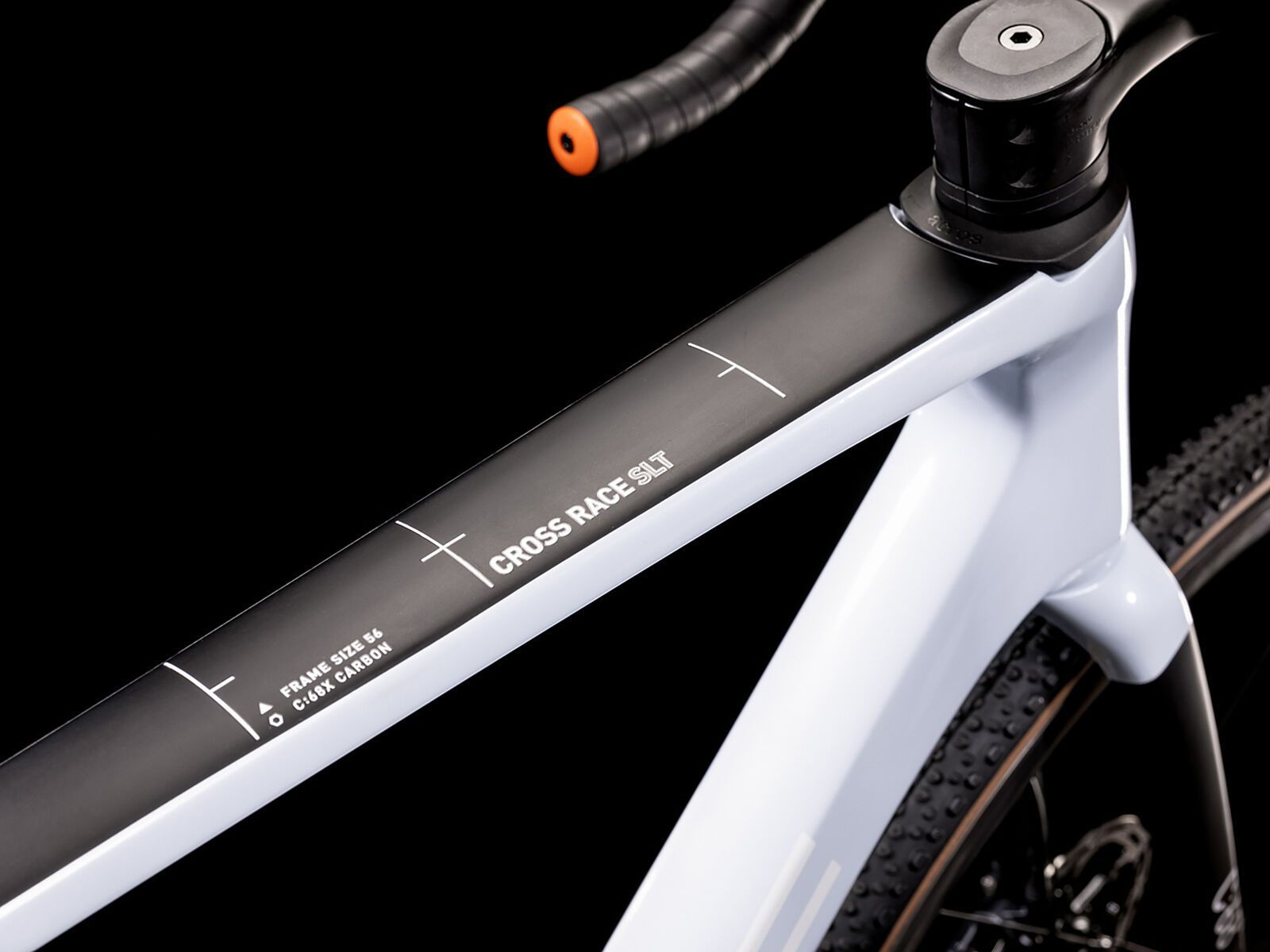 Cube Cross Race C:68X SLT, frostwhite´n´orange - Bild 2