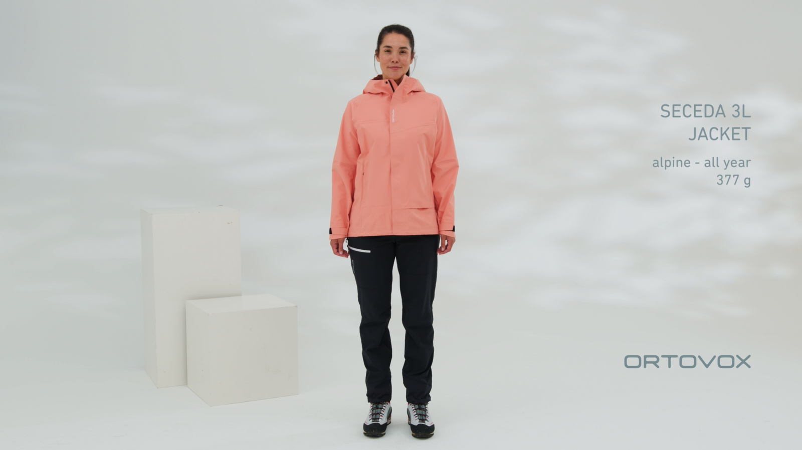 Ortovox Seceda 3L Jacket W, arctic grey - Video 3