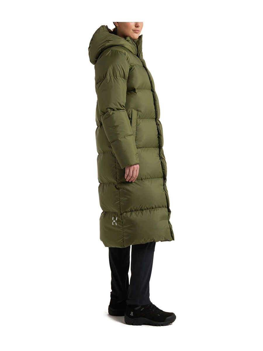 Haglöfs Long Down Parka Women, olive green - Bild 4