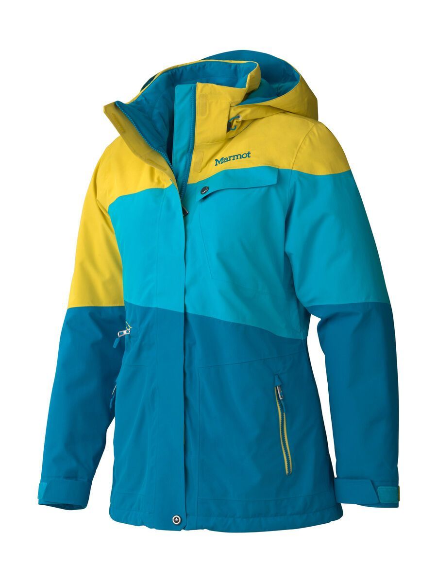 Marmot Womens Moonshot Jacket, Aqua Blue/Yellow Vapor - Bild 1