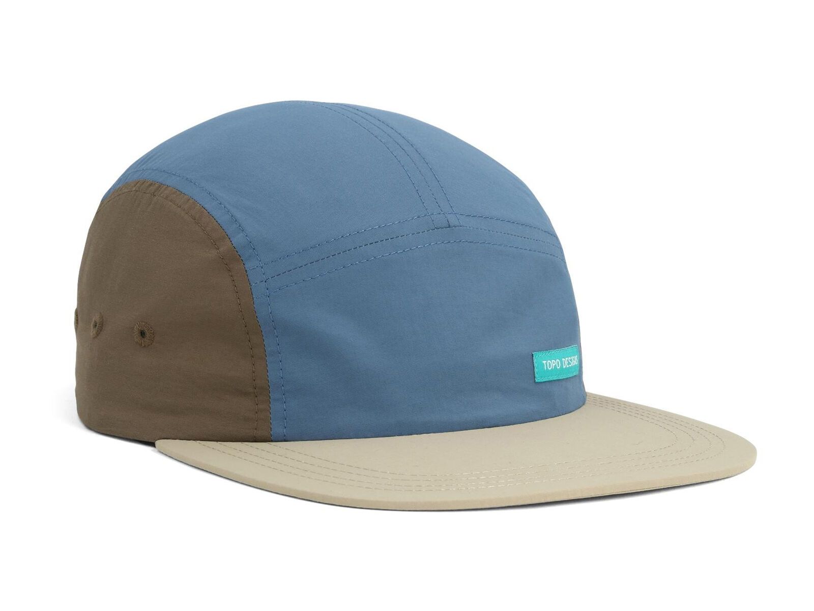 Topo Designs Nylon Camp Hat, stone blue block - Bild 1