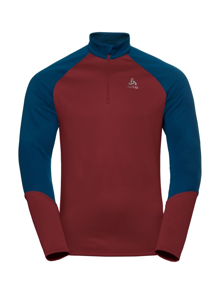 Odlo Midlayer 1/2 Zip Planches, poseidon/syrah - Bild 1