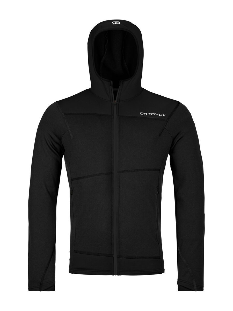 Ortovox Merino Fleece Light Hoody M, black raven - Bild 1