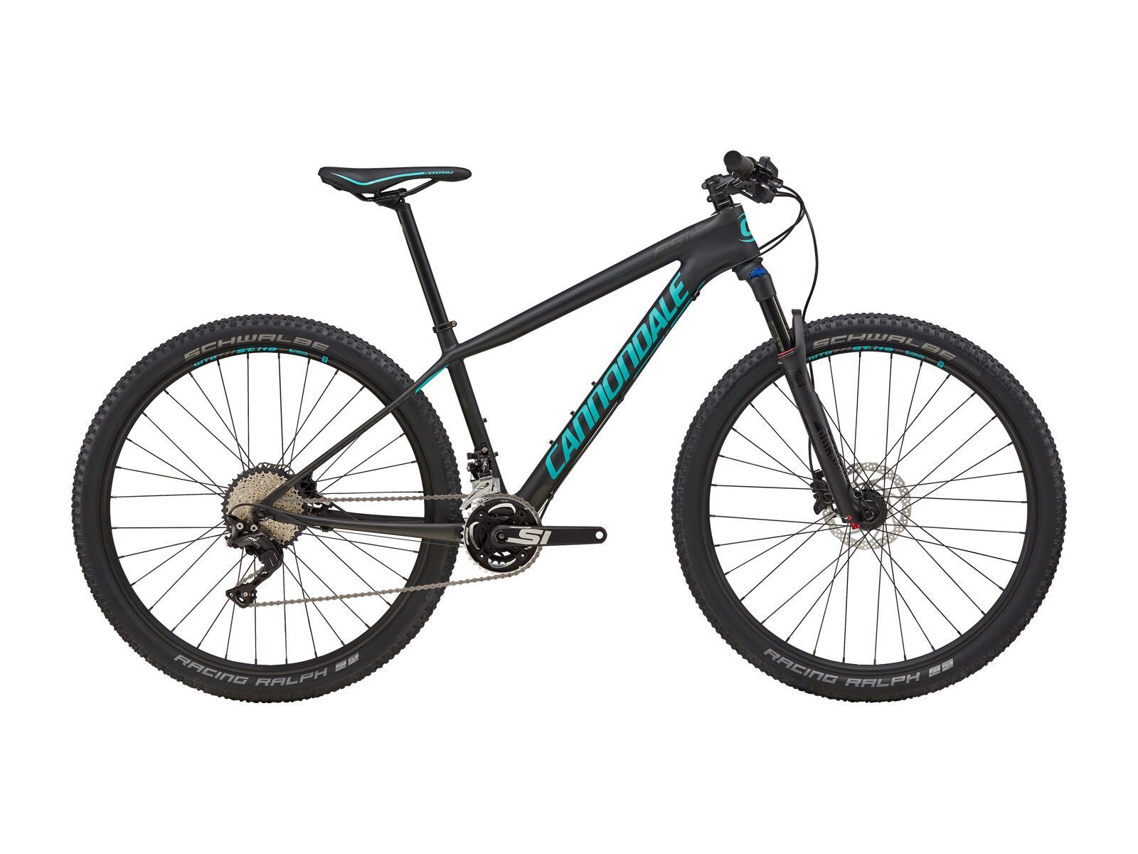 Cannondale F-Si Carbon Women's 2, jet black w/ anthracite and turquoise - satin (bbq) - Bild 1