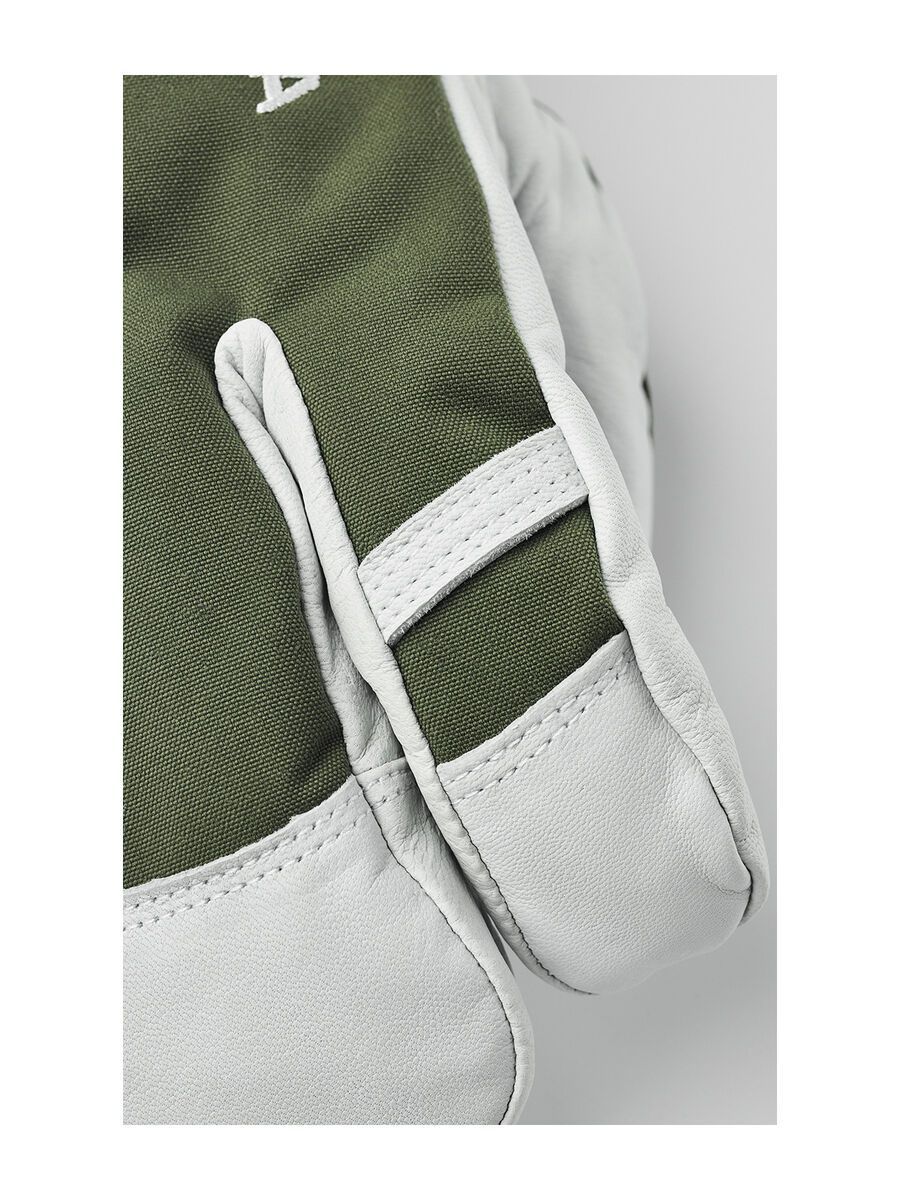 Hestra Army Leather Heli Ski 3 Finger, olive - Bild 2