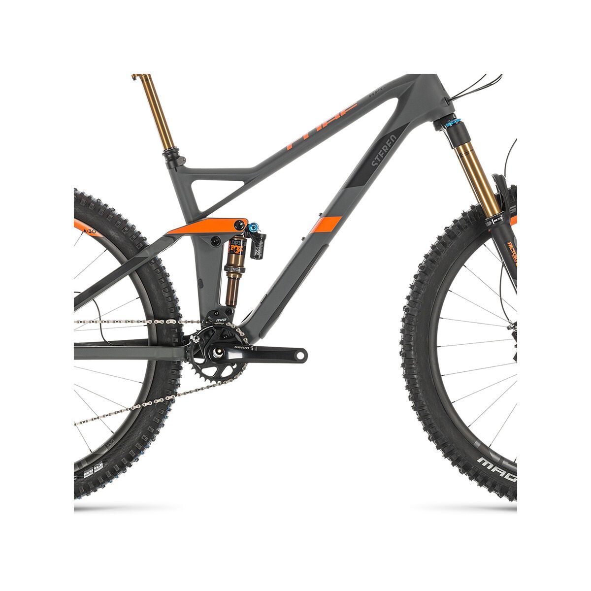 Cube Stereo 140 HPC TM 27.5, grey´n´orange - Bild 3