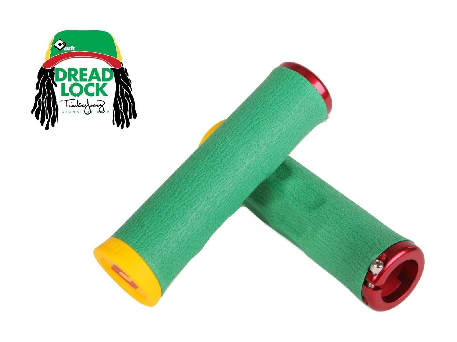 ODI F-1 Series Dread Lock 2.1 Lock-On Grips Tinker Juarez Signature, rasta/red - Bild 2