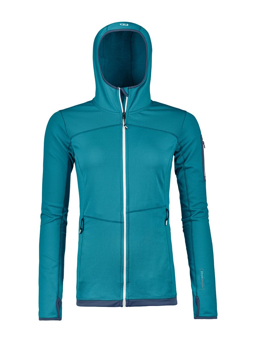 Ortovox Merino Fleece Light Hoody W, aqua - Bild 1