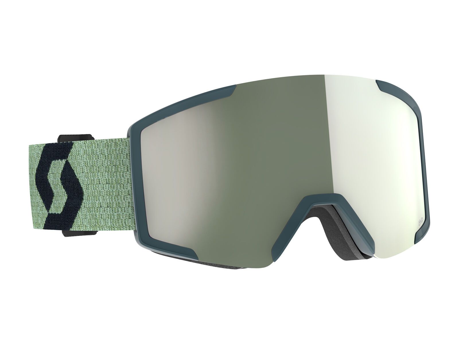 Scott Shield - AMP Pro White Chrome + WS, soft green/black - Bild 1