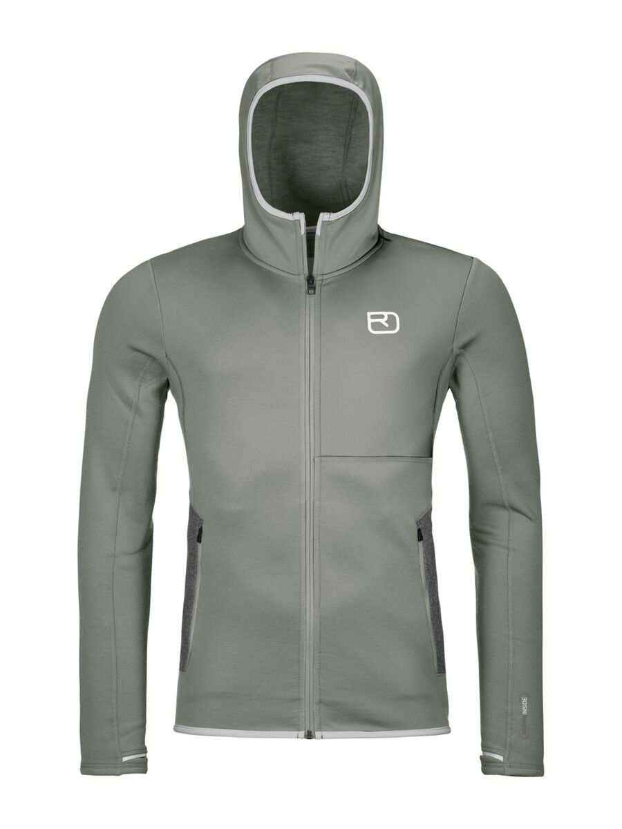 Ortovox Merino Fleece Hoody M, green sage - Bild 1