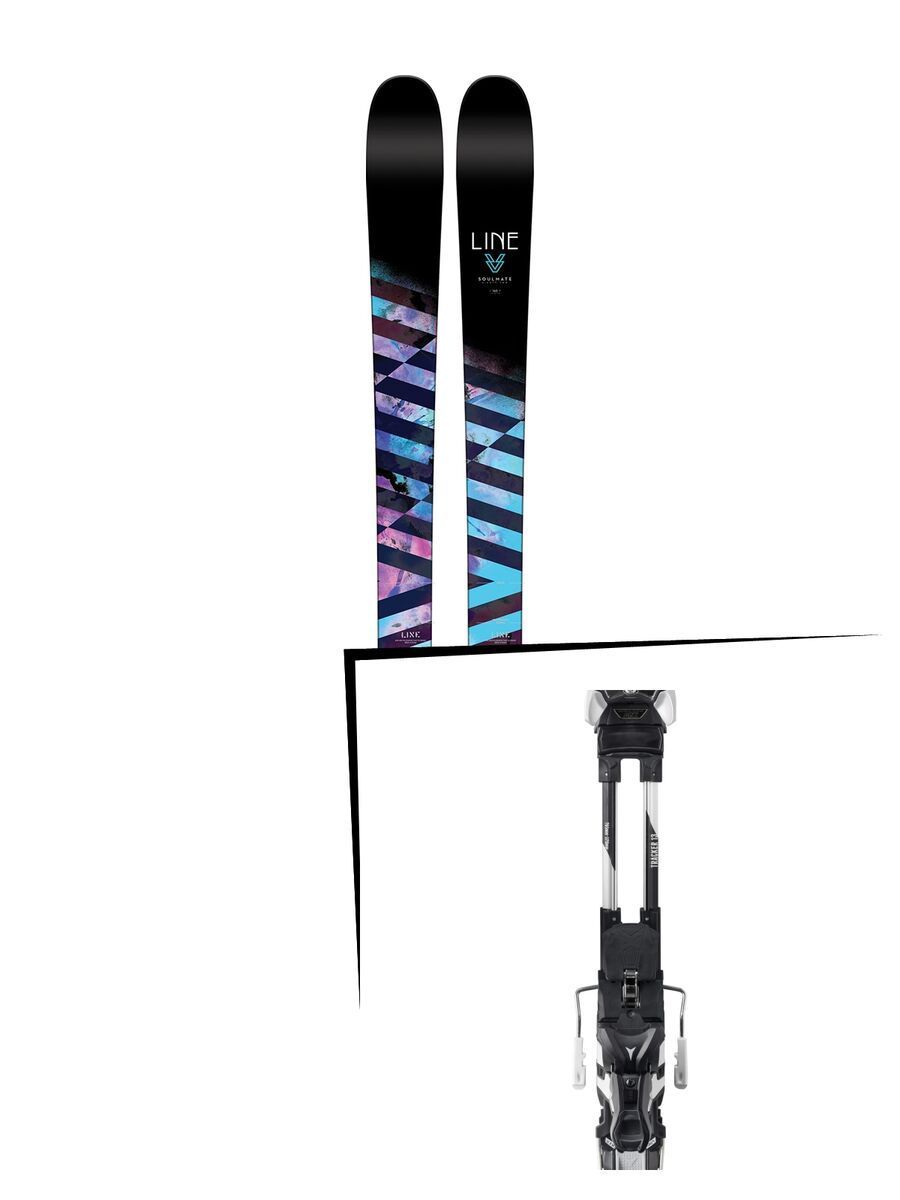 Set: Line Soulmate 92 2017 + Atomic Tracker 13 MNC 100 mm, black/silver - Skiset - Bild 1