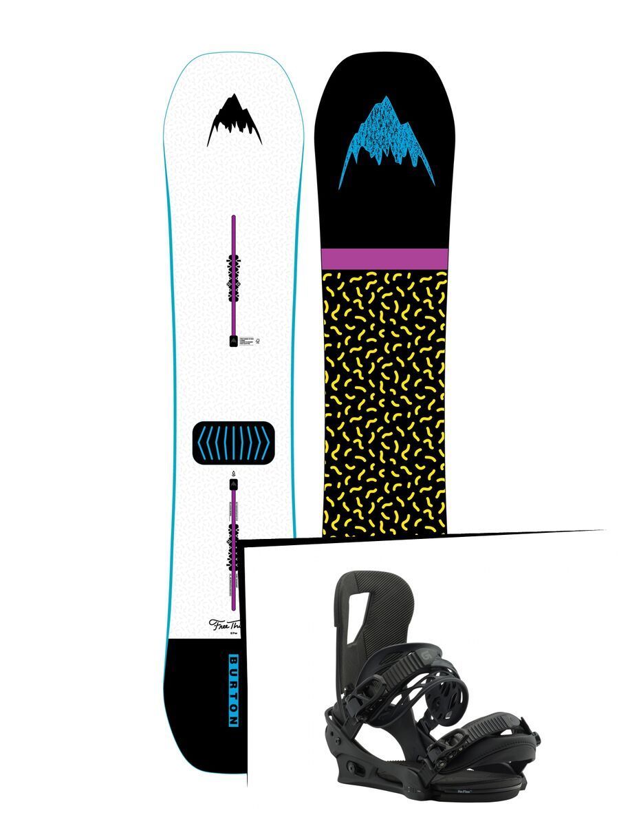 Set: Burton Free Thinker Wide 2019 + Burton Cartel black matte - Bild 1