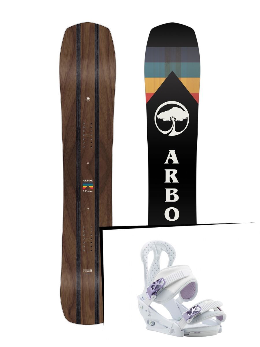 Set: Arbor A-Frame 2019 + Burton Citizen white/purple - Bild 1