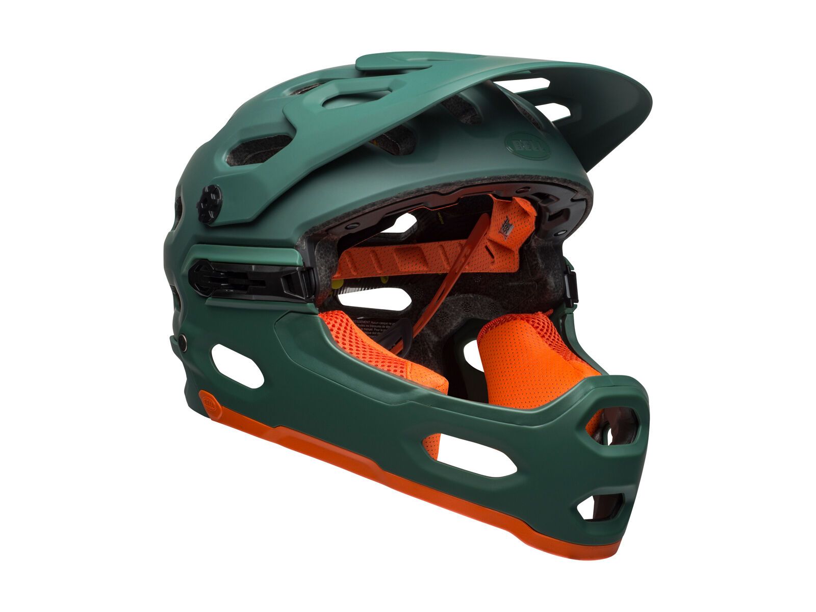 Bell Super 3R MIPS, matte dark green/orange - Bild 2