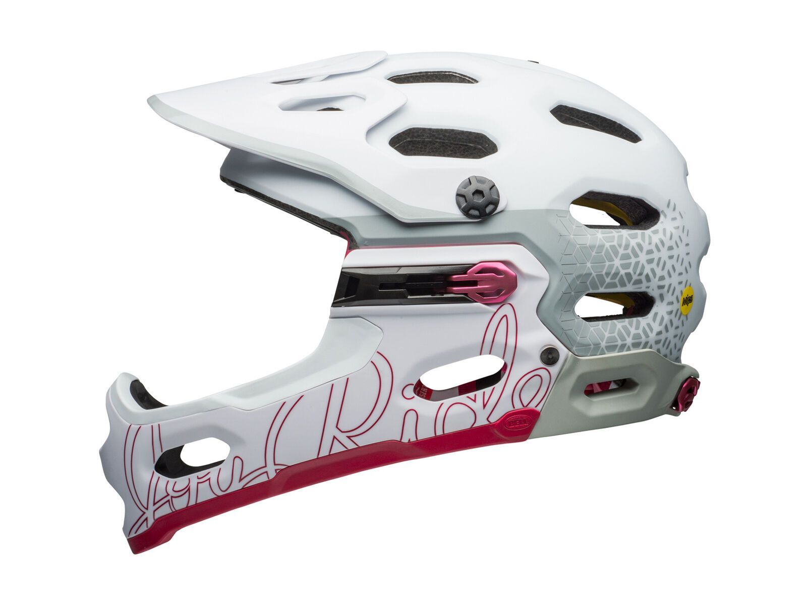 Bell Super 3R Joy Ride MIPS, matte/gloss white/cherry dissolve - Bild 2