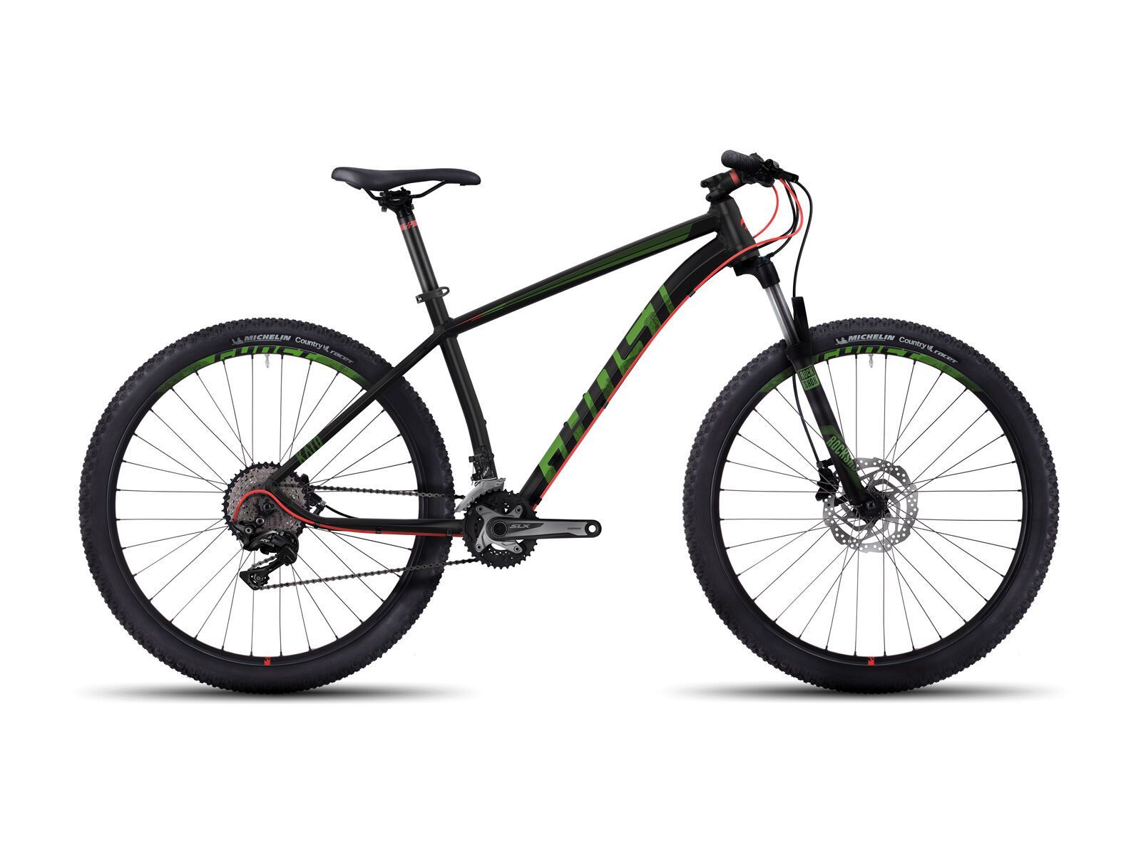 Ghost Kato 7 AL 27.5, night black/riot green/neon red - Bild 1