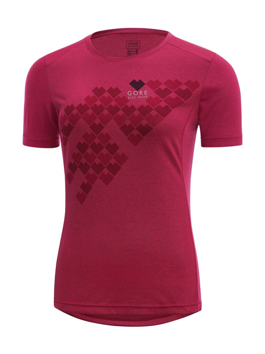 Gore Bike Wear E Lady Digi Heart Shirt, jazzy pink - Bild 1